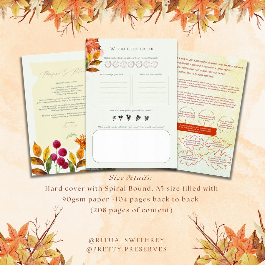 From Head to Heart Mindful Planner 2024 Fall Edition: Jul-Dec